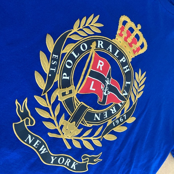 Polo Ralph Lauren Mens Emblem Crest New York Classic Fit T-Shirt Small - Picture 2 of 3